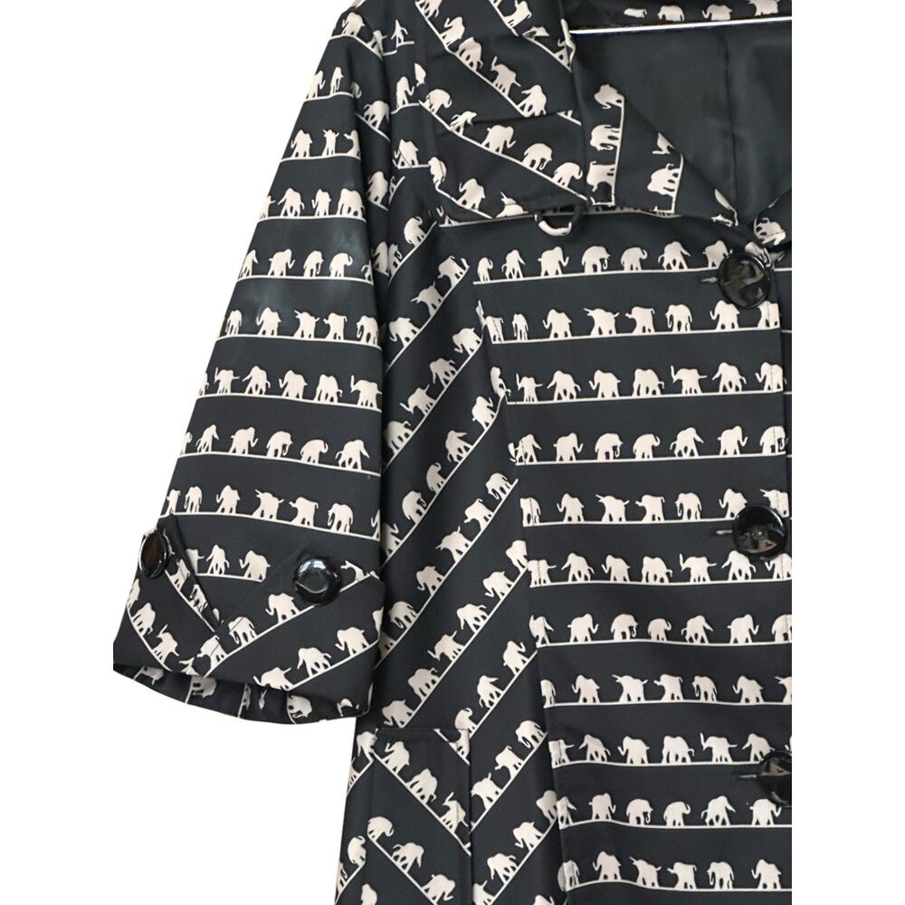 Vintage Retro Mod Nabeier Elephant Print Jacket approx fit Women's XL - Picture 3 of 12